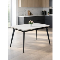 Woodville Aveiro 120-180x80 (белый мрамор/черный) Image #2