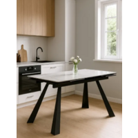 Woodville Маунт 140x80 / 621199 (белый мрамор/черный кварц/черный) Image #2