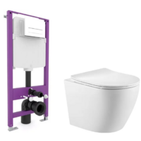 Triton Pro Tornado Verso TR-VO-1832 + Pro EVO815N + Pro EVO (с сиденьем, с кнопкой, белый, матовый)