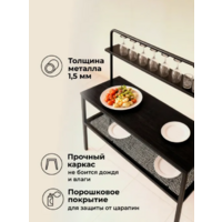 Woodville Сари 120х50х171 (дпк графит/черный) Image #4