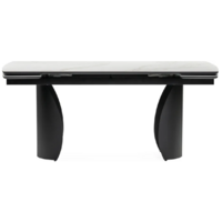 Woodville Готланд 160-220х90х79 / 553534 (белый мрамор/черный) Image #2