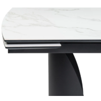 Woodville Готланд 160-220х90х79 / 553534 (белый мрамор/черный) Image #8