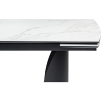 Woodville Готланд 160-220х90х79 / 553534 (белый мрамор/черный) Image #7