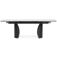 Woodville Готланд 160-220х90х79 / 553534 (белый мрамор/черный) Image #3