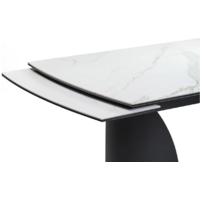 Woodville Готланд 160-220х90х79 / 553534 (белый мрамор/черный) Image #6