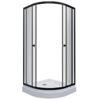 Saniteco SNT-801 90х90 c поддоном (черный/прозрачное стекло)