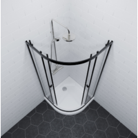 Saniteco SNT-801 90х90 c поддоном (черный/прозрачное стекло) Image #6