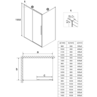 Niagara 120x100x195 NG-85-12TB-TB100-34 (черный матовый/тонированное стекло) Image #10