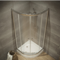 Saniteco SNT-803 90х90 с поддоном (хром/прозрачное стекло) Image #2