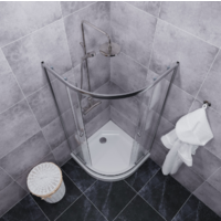 Saniteco SNT-803 90х90 с поддоном (хром/прозрачное стекло) Image #5