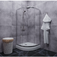 Saniteco SNT-803 90х90 с поддоном (хром/прозрачное стекло) Image #9