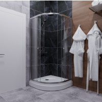 Saniteco SNT-803 90х90 с поддоном (хром/прозрачное стекло) Image #8