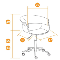 TetChair Vimta (натуральный/кожзам/белый) Image #12