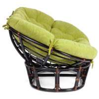 TetChair Mamasan 23/02 W с подушкой (античный черно-коричневый/олива) Image #3