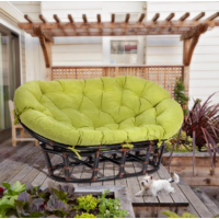 TetChair Mamasan 23/02 W с подушкой (античный черно-коричневый/олива) Image #6