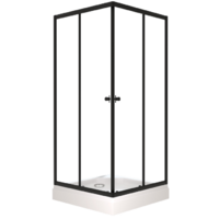 Saniteco SNT-802 Cube 90х90 с поддоном (черный/прозрачное стекло)