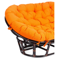 TetChair Mamasan 23/02 W с подушкой (античный черно-коричневый/оранжевый) Image #4