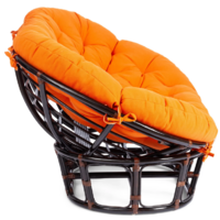 TetChair Mamasan 23/02 W с подушкой (античный черно-коричневый/оранжевый) Image #2