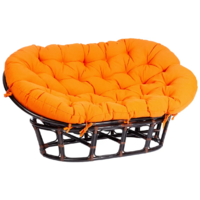 TetChair Mamasan 23/02 W с подушкой (античный черно-коричневый/оранжевый)