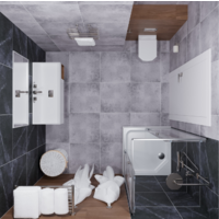 Saniteco SNT-804 Cube 90х90 с поддоном (хром/прозрачное стекло) Image #2