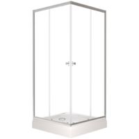 Saniteco SNT-804 Cube 90х90 с поддоном (хром/прозрачное стекло)