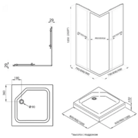 Triton Вента-Графит 90х90 (с поддоном) Image #9