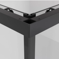 Niagara NG-6828-34BLACK 80x80x195 (черный матовый/прозрачное стекло) Image #9