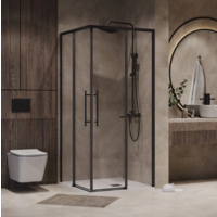 Niagara NG-6828-34BLACK 80x80x195 (черный матовый/прозрачное стекло) Image #12