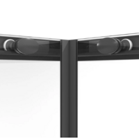 Niagara NG-6828-34BLACK 80x80x195 (черный матовый/прозрачное стекло) Image #8