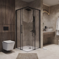 Niagara NG-6828-34BLACK 80x80x195 (черный матовый/прозрачное стекло) Image #13