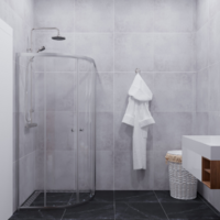 Saniteco SNT-803 90х90 без поддона (хром/прозрачное стекло) Image #7