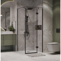 Niagara NG-6831-34BLACK 90x90x195 (черный матовый/прозрачное стекло) Image #13