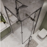 Niagara NG-6831-34BLACK 90x90x195 (черный матовый/прозрачное стекло) Image #10