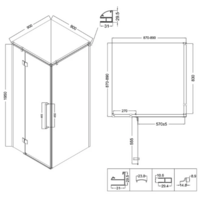 Niagara NG-6831-34BLACK 90x90x195 (черный матовый/прозрачное стекло) Image #14