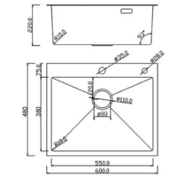 Roxen Snake 560220-60-BRS бронзовый/текстурная поверхность (с коландером и дозатором) Image #15