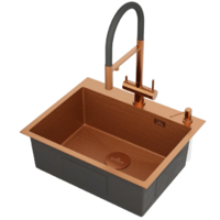 Roxen Snake 560220-60-BRS бронзовый/текстурная поверхность (с коландером и дозатором) Image #2