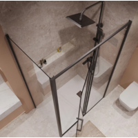 Niagara 90x100x195 NG-85-9AB-A100B-34 (черный матовый/прозрачное стекло) Image #9