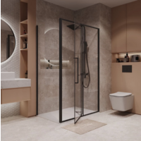 Niagara 90x100x195 NG-85-9AB-A100B-34 (черный матовый/прозрачное стекло) Image #11