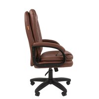 CHAIRMAN 668LT N (черный пластик/экопремиум коричневый) Image #3