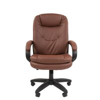 CHAIRMAN 668LT N (черный пластик/экопремиум коричневый) Image #2