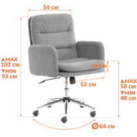 TetChair Dover (хром/букле/серый) Image #12