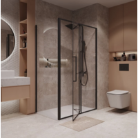 Niagara 120x90x195 NG-85-12AB-A90B-34 (черный матовый/прозрачное стекло) Image #10