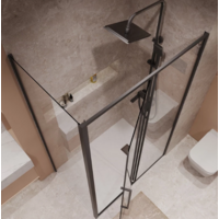 Niagara 120x90x195 NG-85-12AB-A90B-34 (черный матовый/прозрачное стекло) Image #8