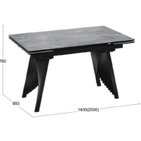 Трия Шелдон Тип 1 (черный муар/керамика матовая серый мрамор) Image #9