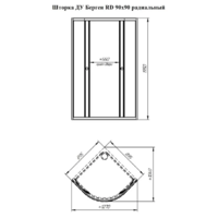 Radomir Берген RD 90x90 / 1-09-2-0-0-3500 (прозрачное стекло) Image #3