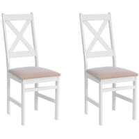 TetChair Crossman (2шт, белый/велюр бежевый) Image #1