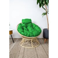 M-Group Папасан мини / 12890504 (бежевый ротанг/зеленая подушка) Image #2