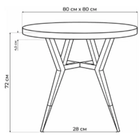 Woodville Selina 80х72 (черный/золотой) Image #9