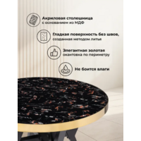 Woodville Selina 80х72 (черный/золотой) Image #4