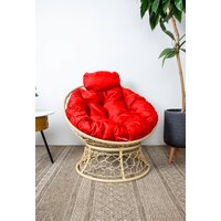 M-Group Папасан мини / 12890506 (бежевый ротанг/красная подушка) Image #2